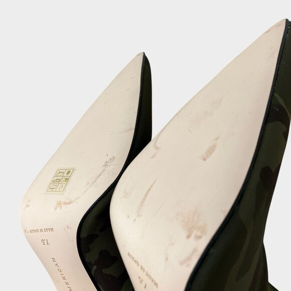 Good American Camo Ankle Boots 7.5 Stretch Fit High Heel Zip - Picture 11 of 14